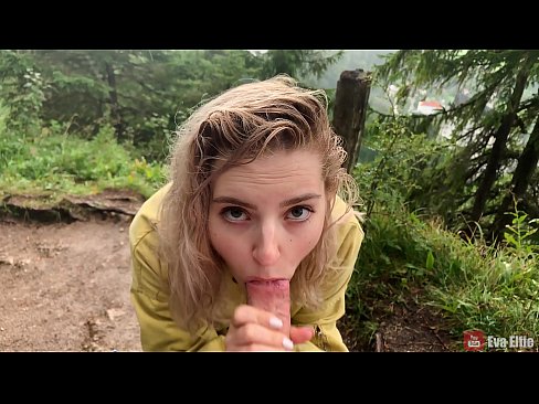 ❤️ Girl swallows cum after a public blowjob - Eva Elfi ❤️❌ Super sex at us ❤